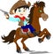 Cute cowboy kid cartoon