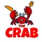 Cute Crab Food Mascot Logo