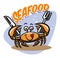Cute crab mascot