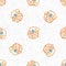 Cute crayon scribble easter egg basket doodle background. Hand drawn earthy whimsical motif seamless pattern. Naive