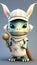 Cute Cricket Animal Warrior 3D Game Model Generative AI