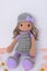 Cute crochet doll, made of organic yarn, suitable for newborn