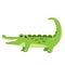 Cute crocodile. Cartoon african animal. Kawaii style