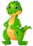 Cute crocodile cartoon giving thumbs up