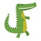 Cute crocodile character vector