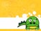 Cute crocodile kawaii cartoon ball style expressions set illustration