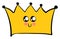 Cute crown with eyes, illustration, vector