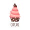 Cute cupcake icon