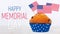 Cute cupcakes with american flag