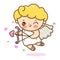 Cute cupid arrow cartoon Valentine angel