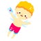 Cute Cupid with love letter. cartoon St Valentines day character. Amur boy deliver valentines post, cards. Isolated angel for