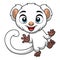 Cute cuscus cartoon on white background