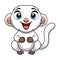 Cute cuscus cartoon on white background