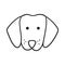 Cute dachshund face. Dog head icon. Hand drawn isolated vector illustration