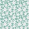 Cute daisy flowers seamless pattern on muted blue background. Vector illustration in spring colors