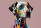 A cute dalmatian dog with distinctive multicolor fur pattern. Generative ai