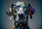 A cute dalmatian dog with distinctive multicolor fur pattern. Generative ai