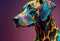 A cute dalmatian dog with distinctive multicolor fur pattern. Generative ai