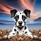 Cute dalmatian puppy illustration - ai generated image