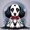 Cute dalmatian puppy illustration - ai generated image