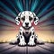 Cute dalmatian puppy illustration - ai generated image