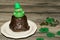 Cute decorated Saint Patrick`s day cupcakes.