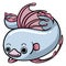 Cute deep sea fish  Oarfish.