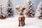 cute deer knitted wool miniature AI generated