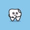 Cute dental tooth mascot design