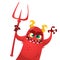 Cute devil monster. Halloween vector cartoon character.