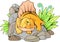 Cute dimetrodon, funny illustration