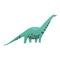 Cute dinosaur long necked cartoon flat illustration isolated on white background.