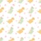 Cute dinosaur seamless pattern