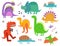 Cute Dinosaurs characters vector set