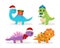 Cute dinosaurs friend celebrates Christmas collection