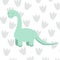 Cute dinosaurs. Funny boy. Illustration