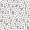 Cute ditsy abstract hand-drawn flowers on white background vector seamless pattern. Whimsical easter floral print.