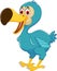 Cute dodo bird cartoon posing