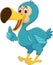 Cute dodo bird cartoon thumb up