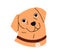 Cute dog avatar, head portrait. Labrador puppy muzzle, face. Happy funny adorable doggy, companion pup, canine animal