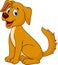 Cute dog cartoon sitting