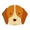Cute dog mascot icon