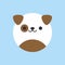 Cute dog round vector icon