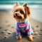 Cute dog wearing a costume - ai generated image