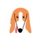 Cute dogs face avatar. Doggy head portrait. Borzoi puppy snout. Adorable pups muzzle with tongue out. Russian wolfhound