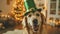 Cute Dogs with Leprechaun Hats, St. Patrick\\\'s Day