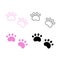 Cute Dogs Paws Collection - Pink, Black