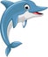 Cute dolphin cartoon jumping