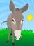 Cute Donkey in Farm