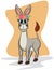 Cute donkey with flower - vector illustration. beautiful donkey on spring time